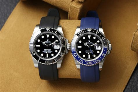 rolex submariner replica replacement watchband|rolex submariner with rubber strap.